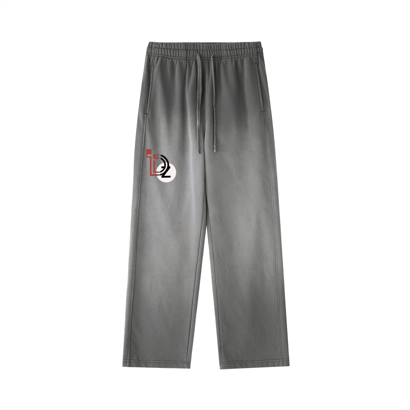 Logo Vintage Washed Gradient Straight-Leg Sweatpants