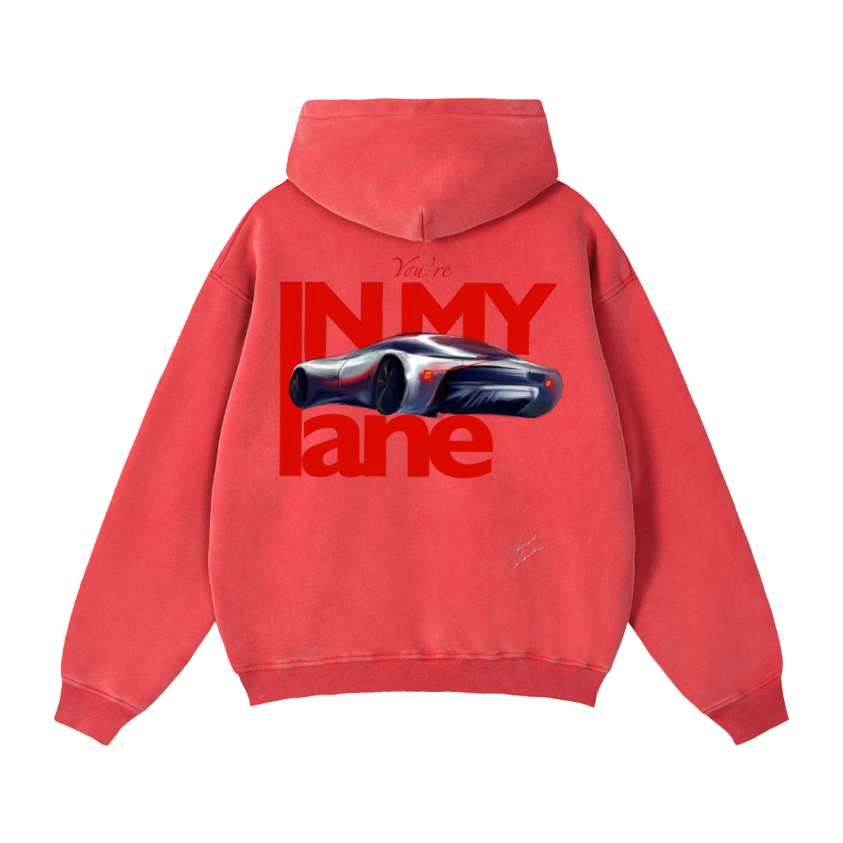 IN MY LANE Zip-Through Boxy Fleece Hoodie