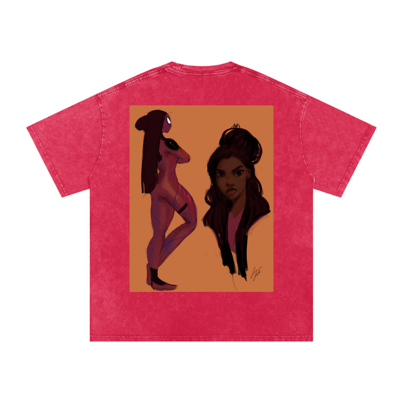In Another Universe Snow Washed Oversized Cotton T-Shirt