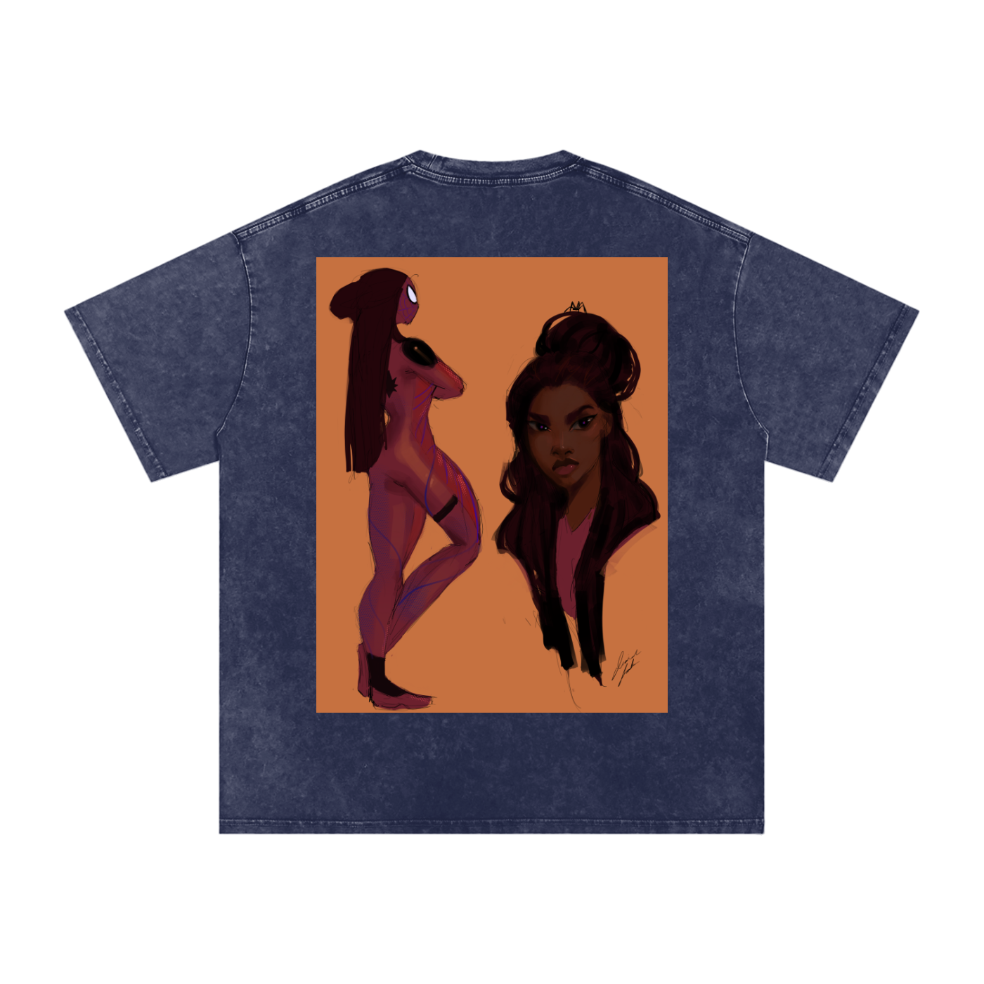 In Another Universe Snow Washed Oversized Cotton T-Shirt