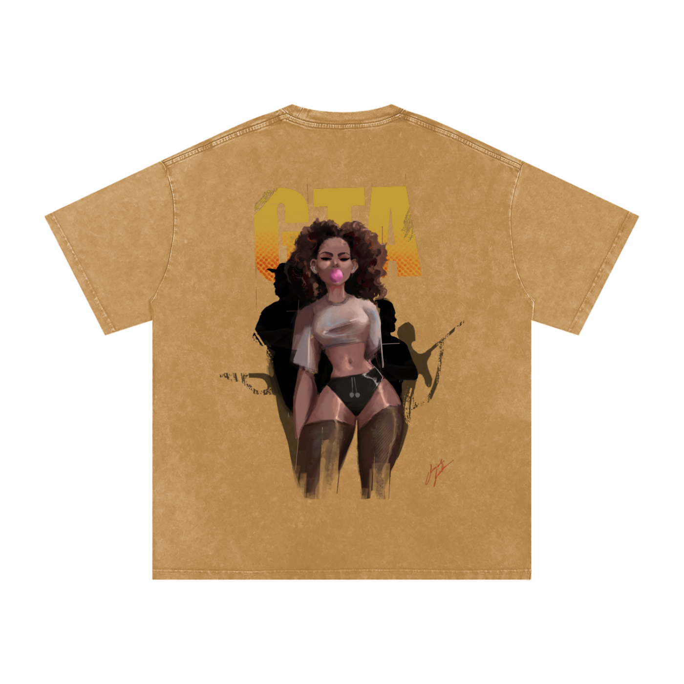 Obey N $urvive Snow Washed Oversized Cotton T-Shirt