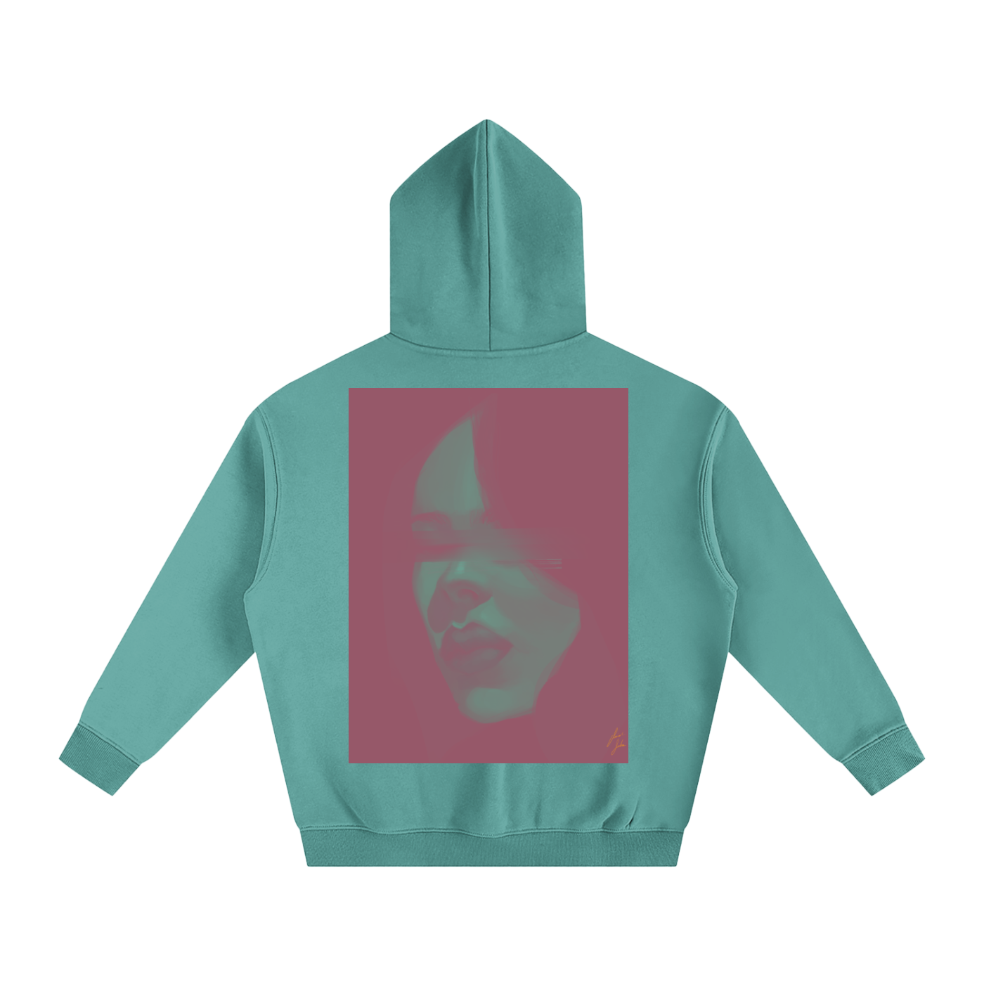 Hidden Face Oversize Fleeced Hoodie