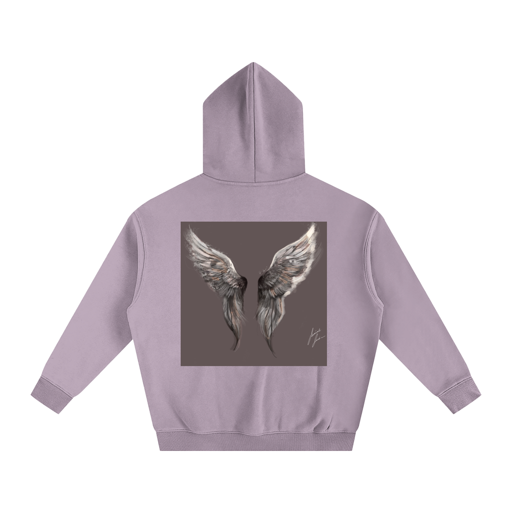 Wings above Oversize Fleeced Hoodie