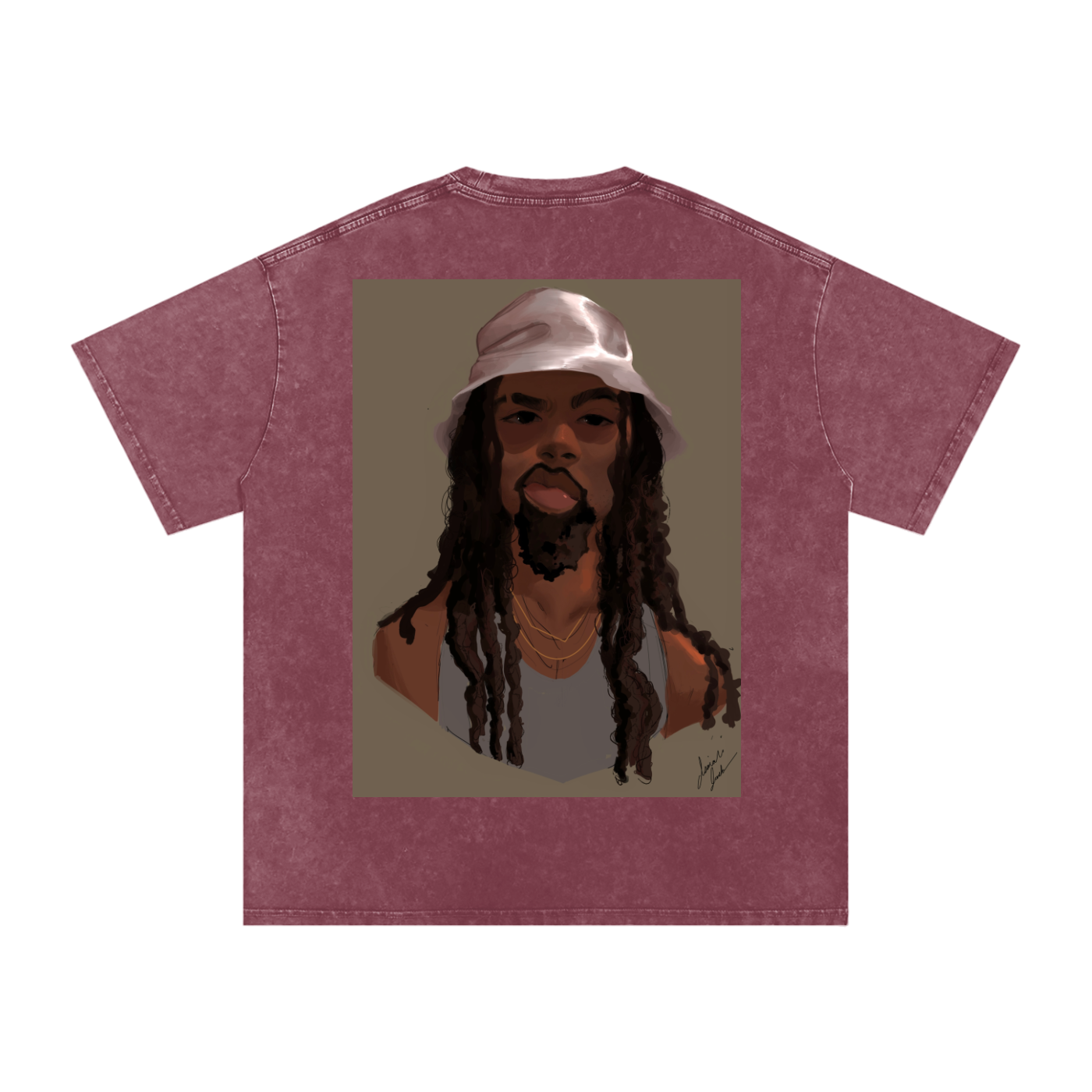 HUH? Acid Wash Oversize T-Shirt - 250 GSM