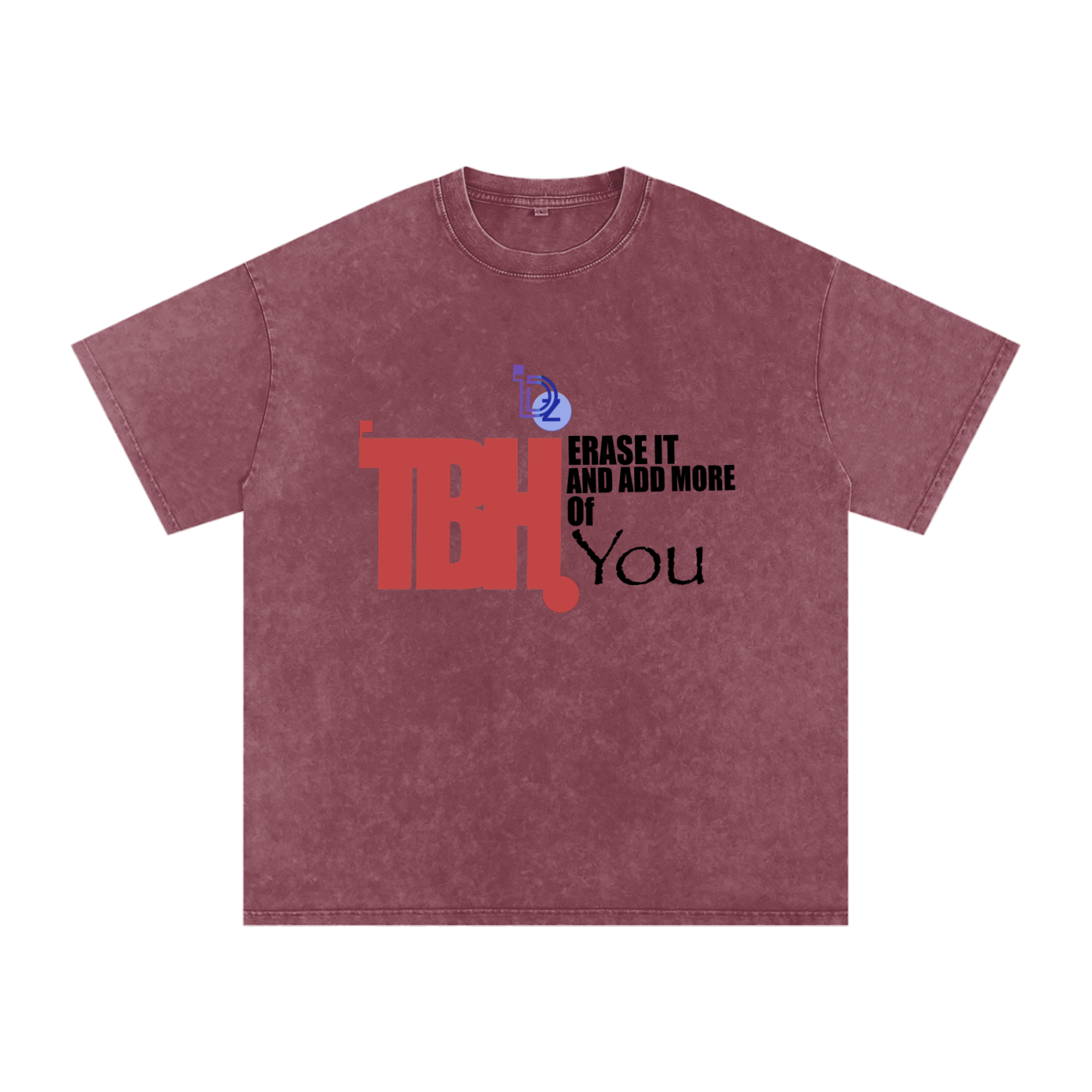 To Be Honest Snow Washed Oversized Cotton T-Shirt