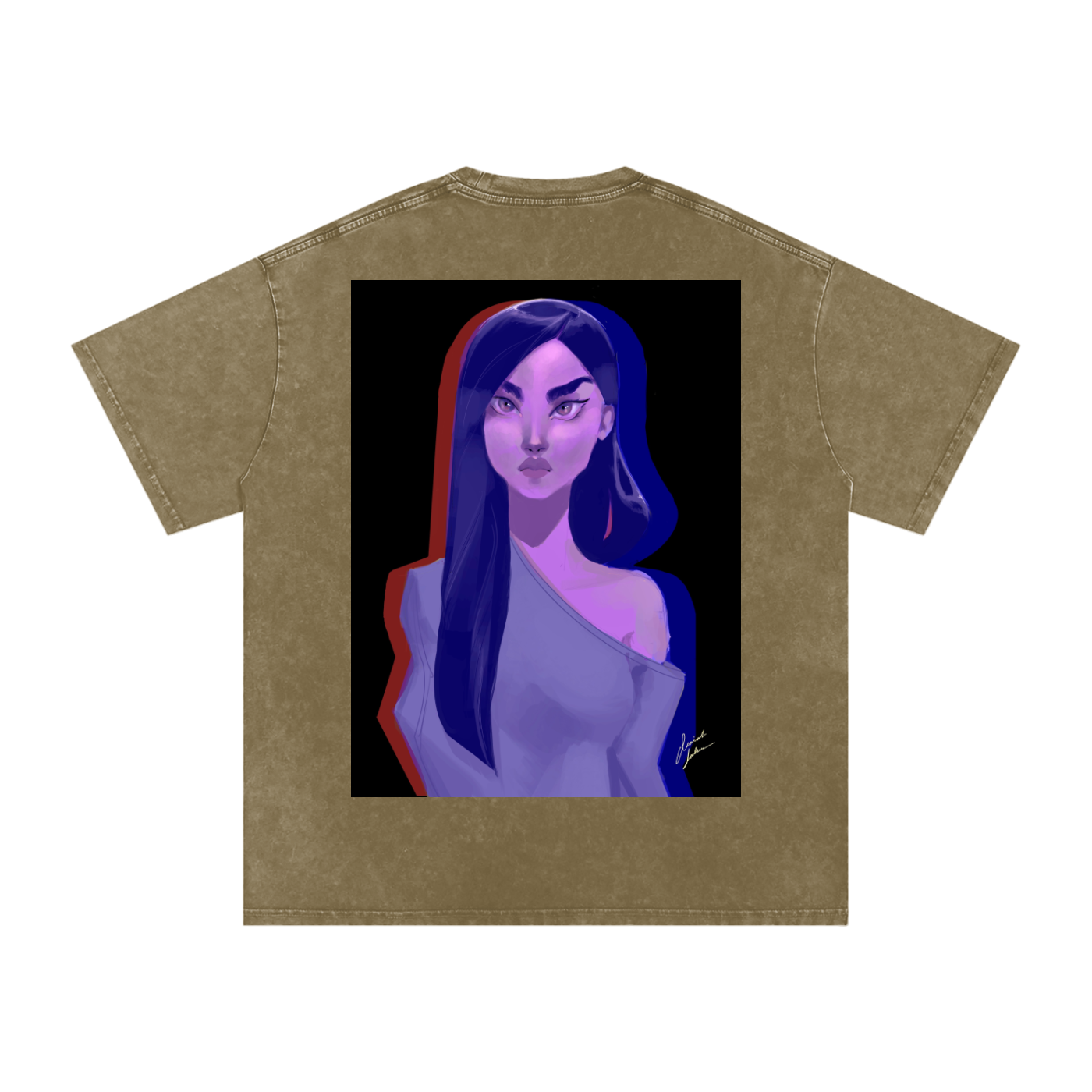 Focused Acid Wash Oversize T-Shirt - 250 GSM