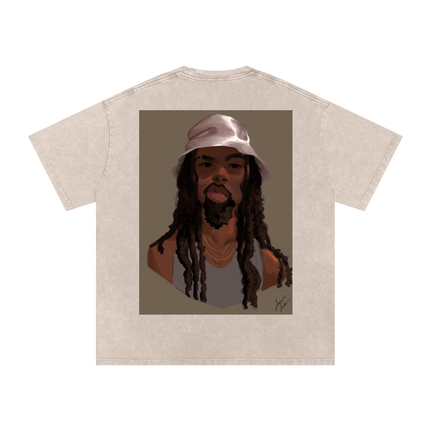 HUH? Acid Wash Oversize T-Shirt - 250 GSM