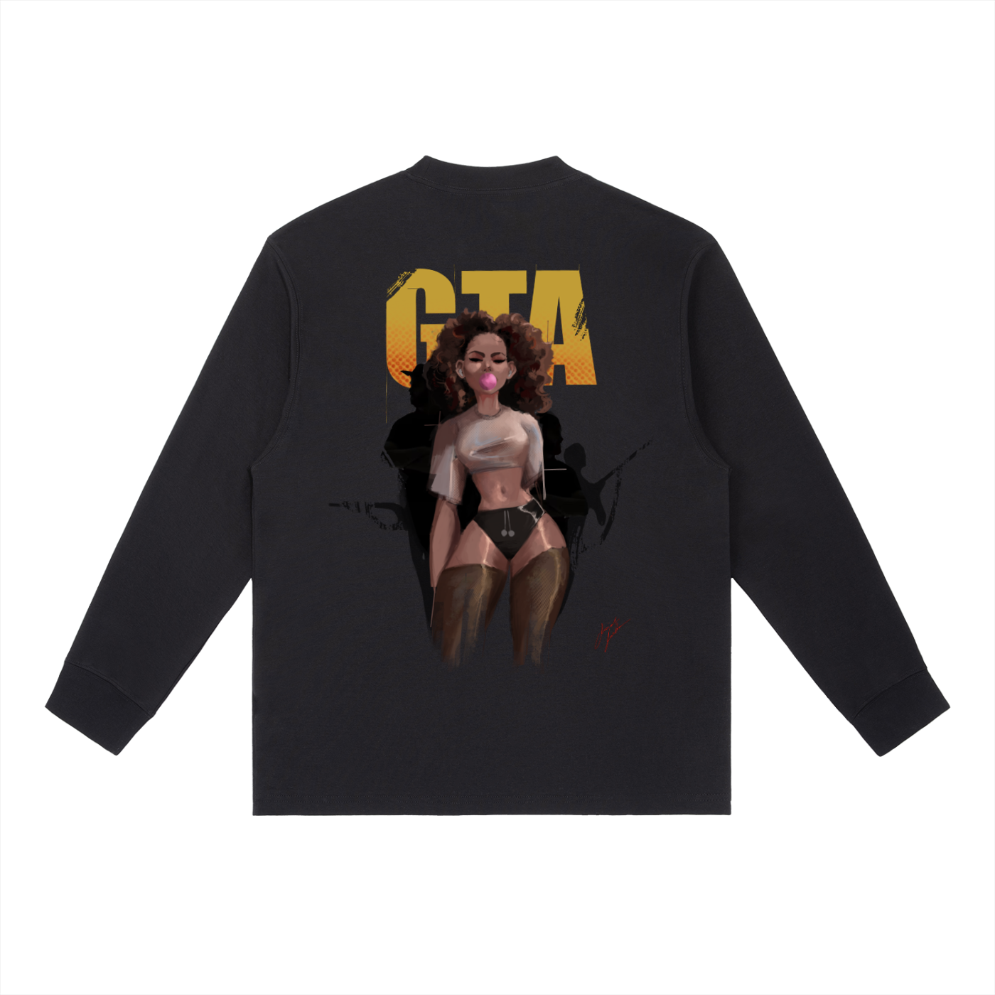 Obey N $urvive Essential Crewneck Long-Sleeve T-Shirt