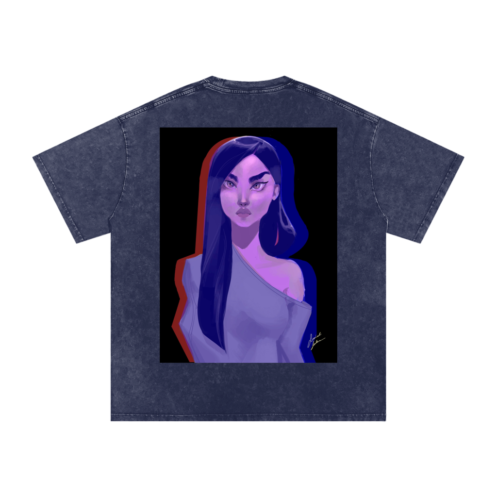 Focused Acid Wash Oversize T-Shirt - 250 GSM