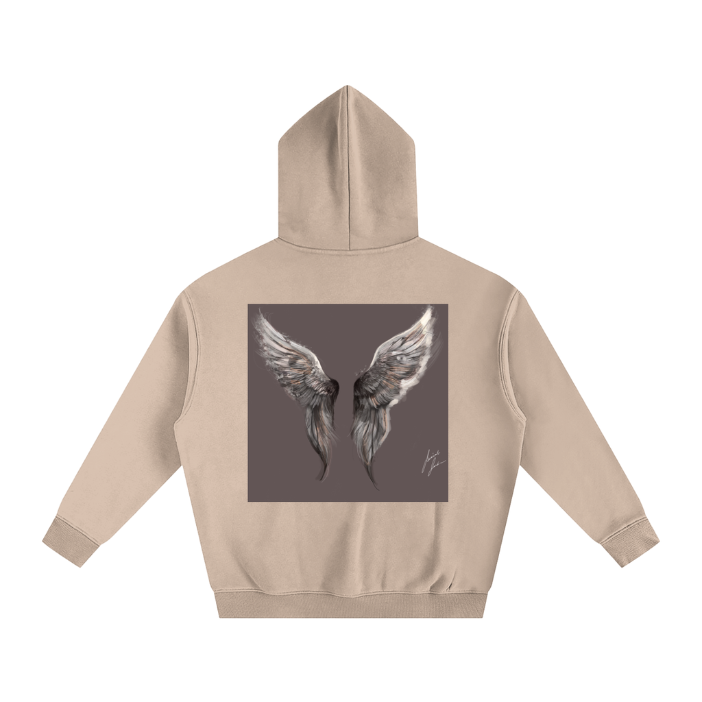 Wings above Oversize Fleeced Hoodie