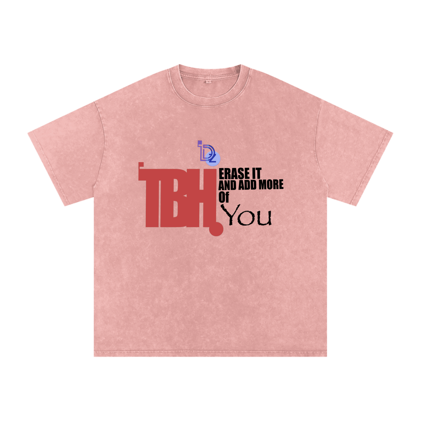 To Be Honest Snow Washed Oversized Cotton T-Shirt