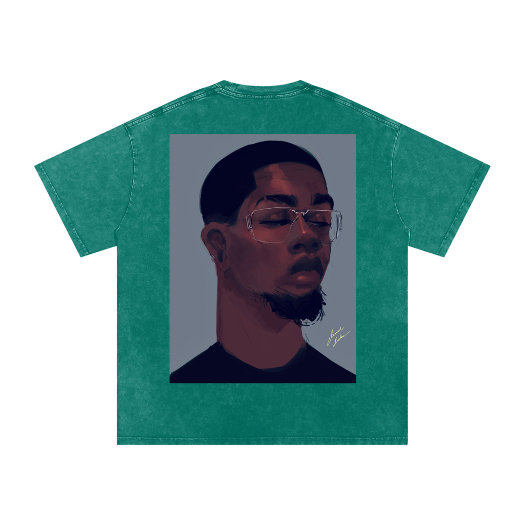 About Him Acid Wash Oversize T-Shirt - 250 GSM