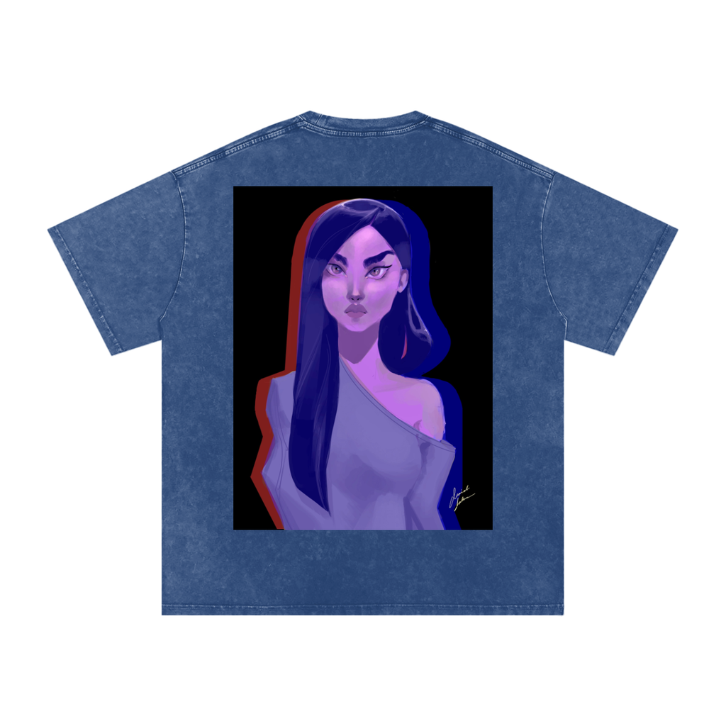 Focused Acid Wash Oversize T-Shirt - 250 GSM