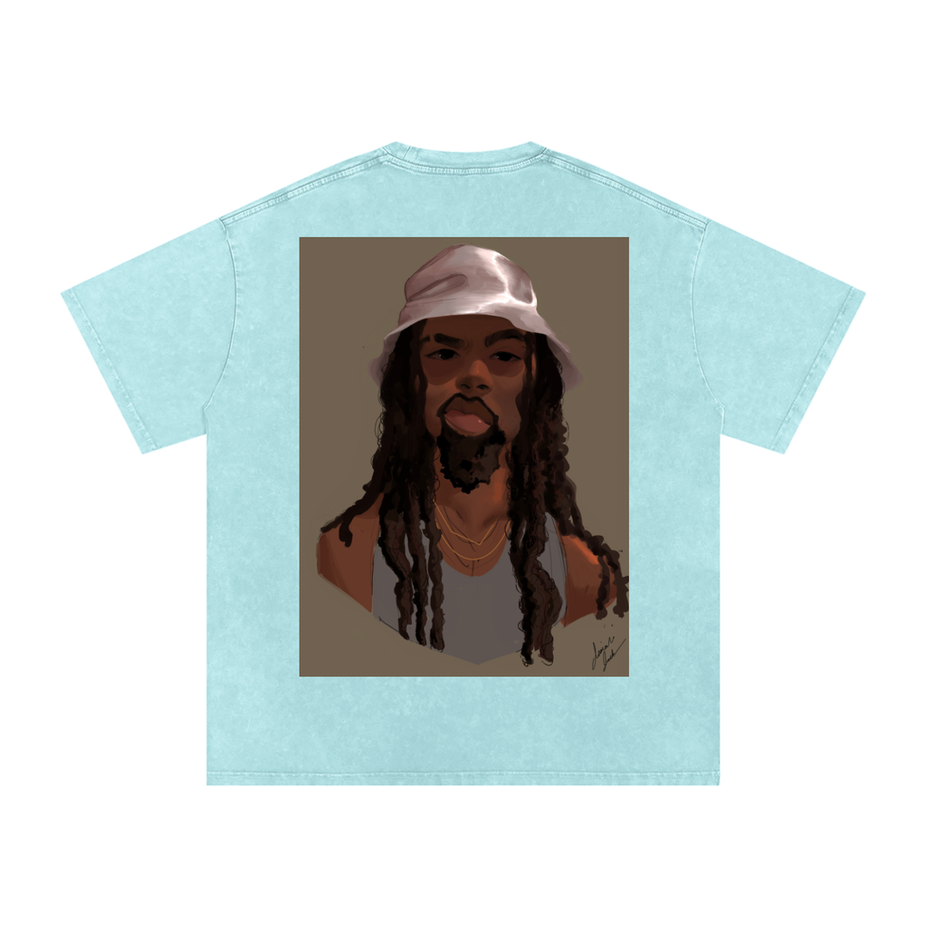 HUH? Acid Wash Oversize T-Shirt - 250 GSM