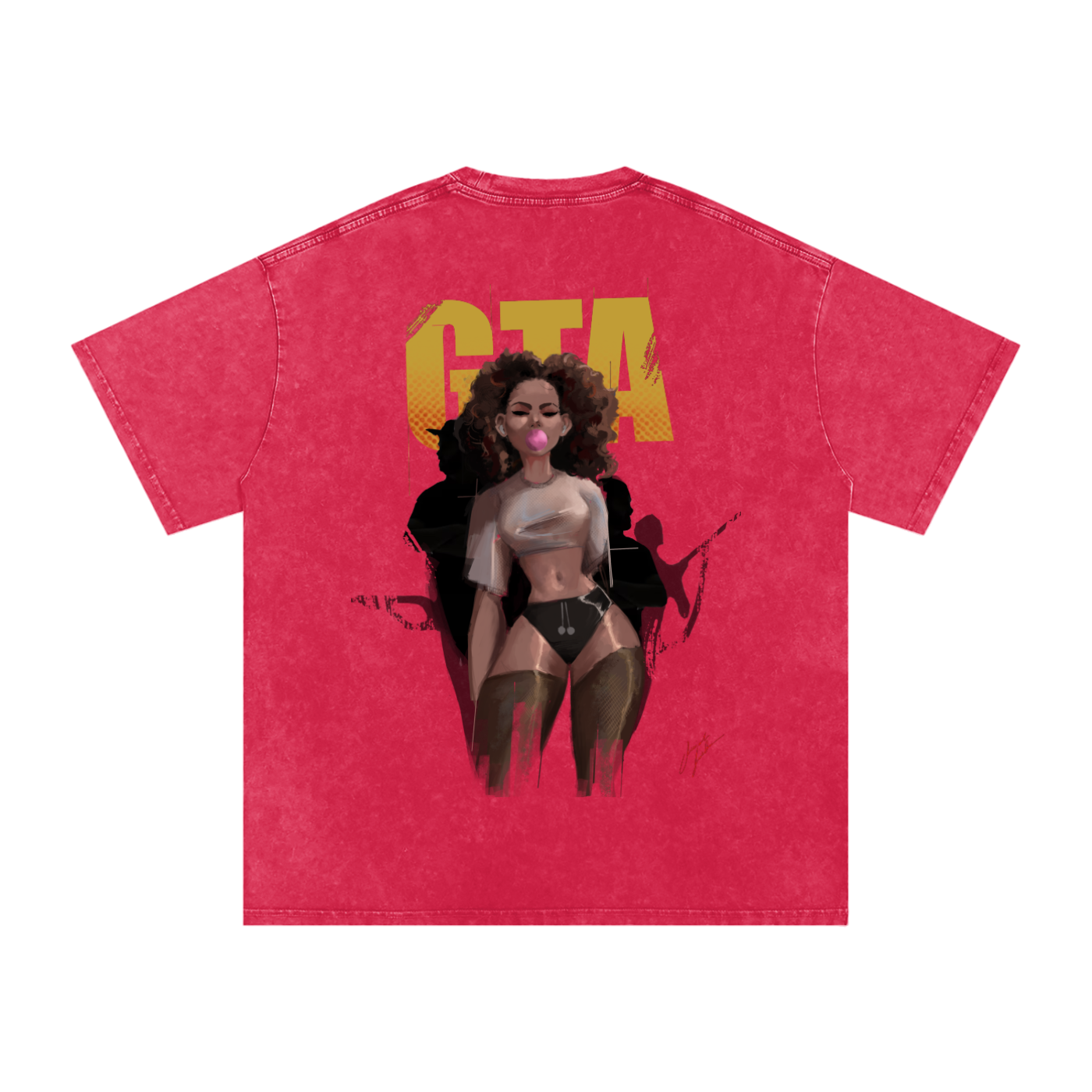 Obey N $urvive Snow Washed Oversized Cotton T-Shirt
