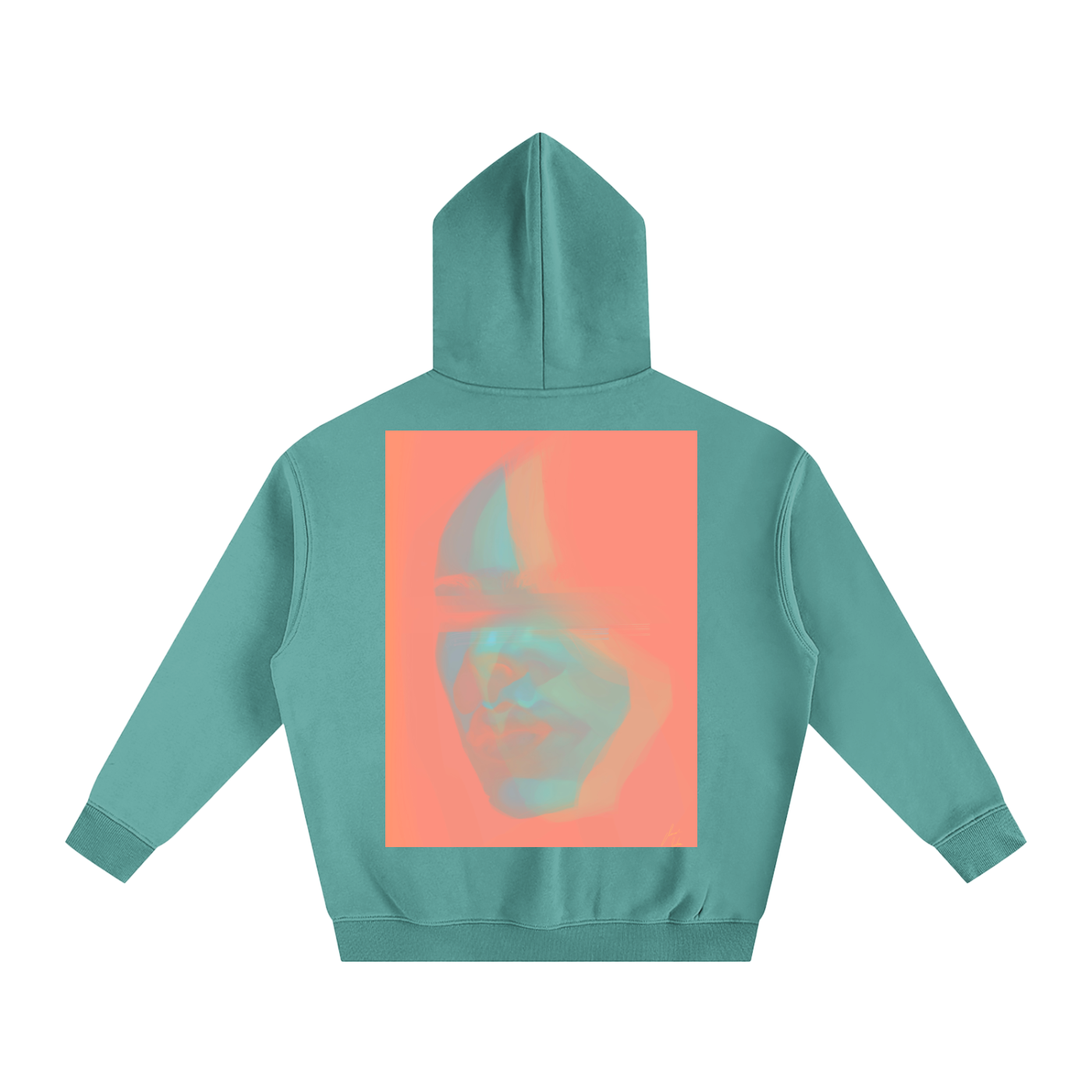 Hidden Face Oversize Fleeced Hoodie