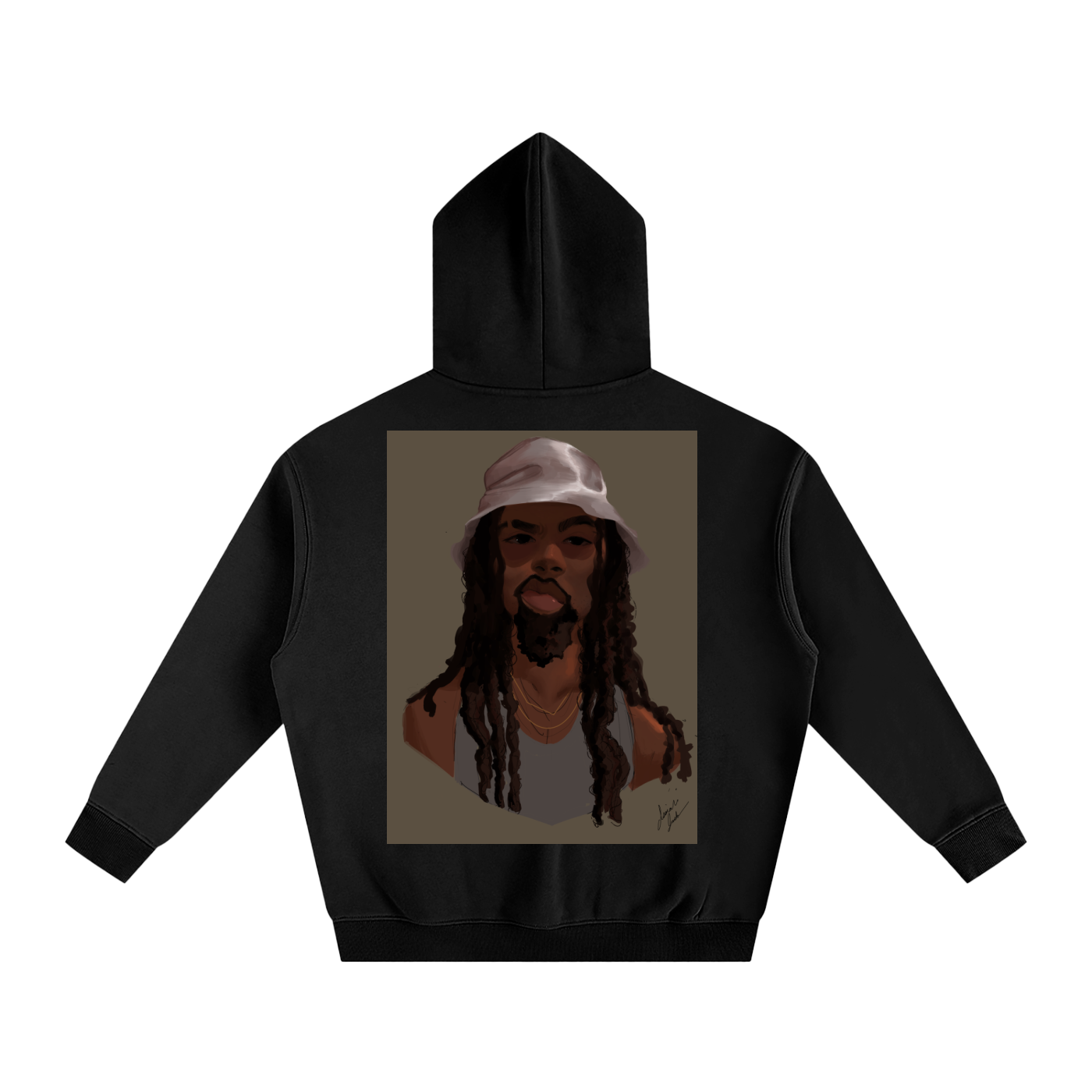 HUH? Oversize Fleeced Hoodie