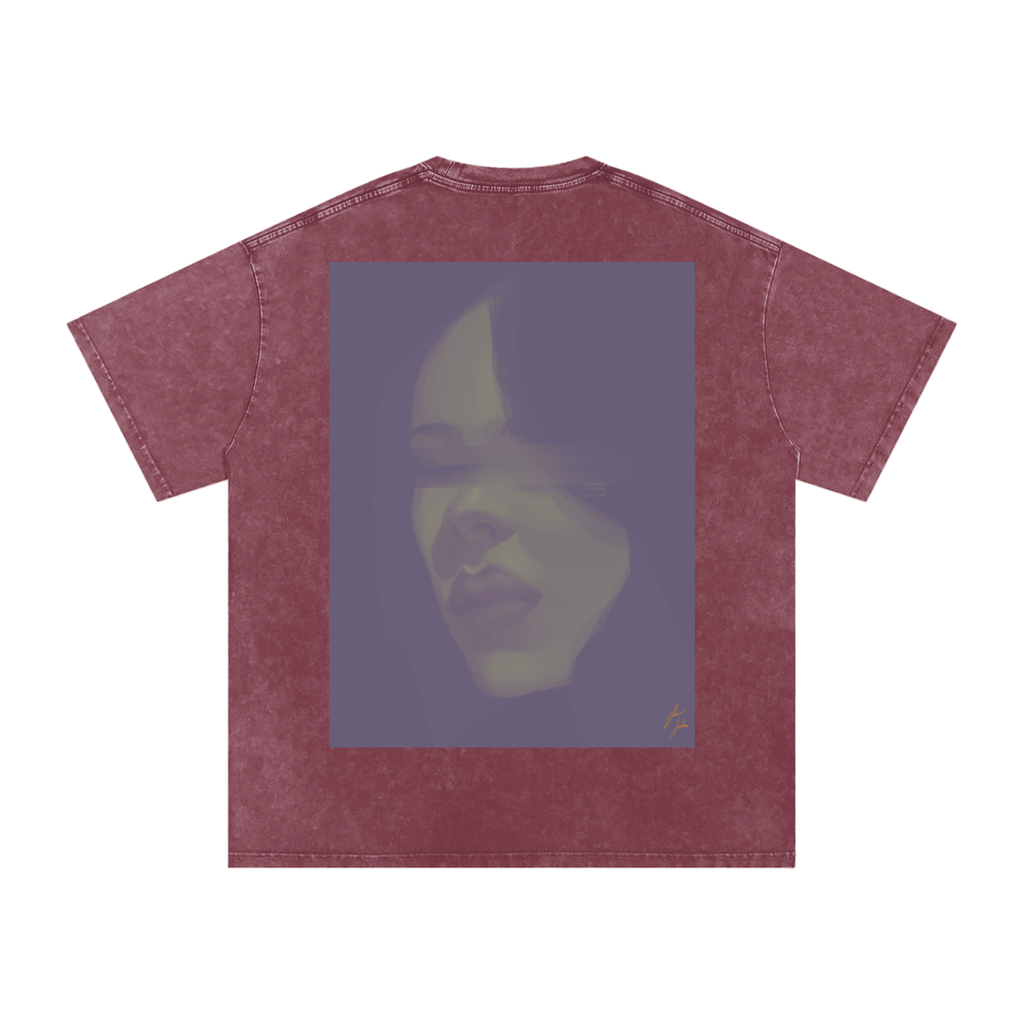Hidden Face Acid Wash Oversize T-Shirt - 250 GSM