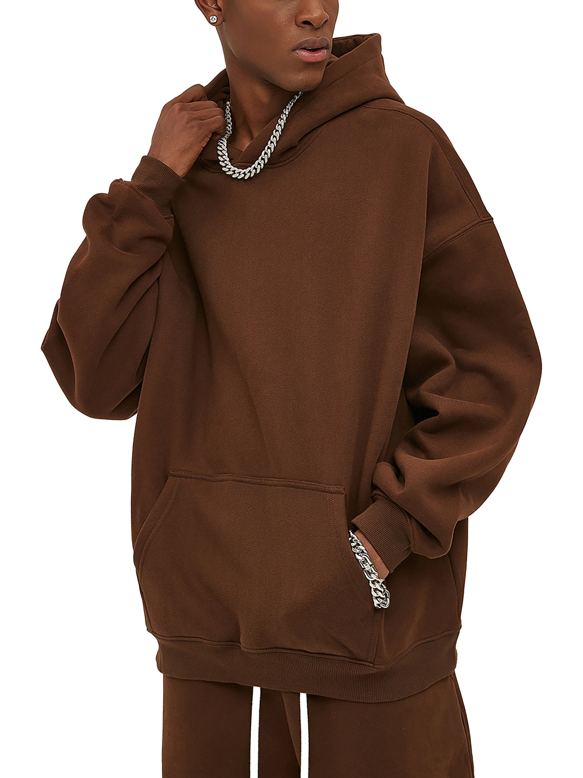 Focused Oversize Fleeced Hoodie