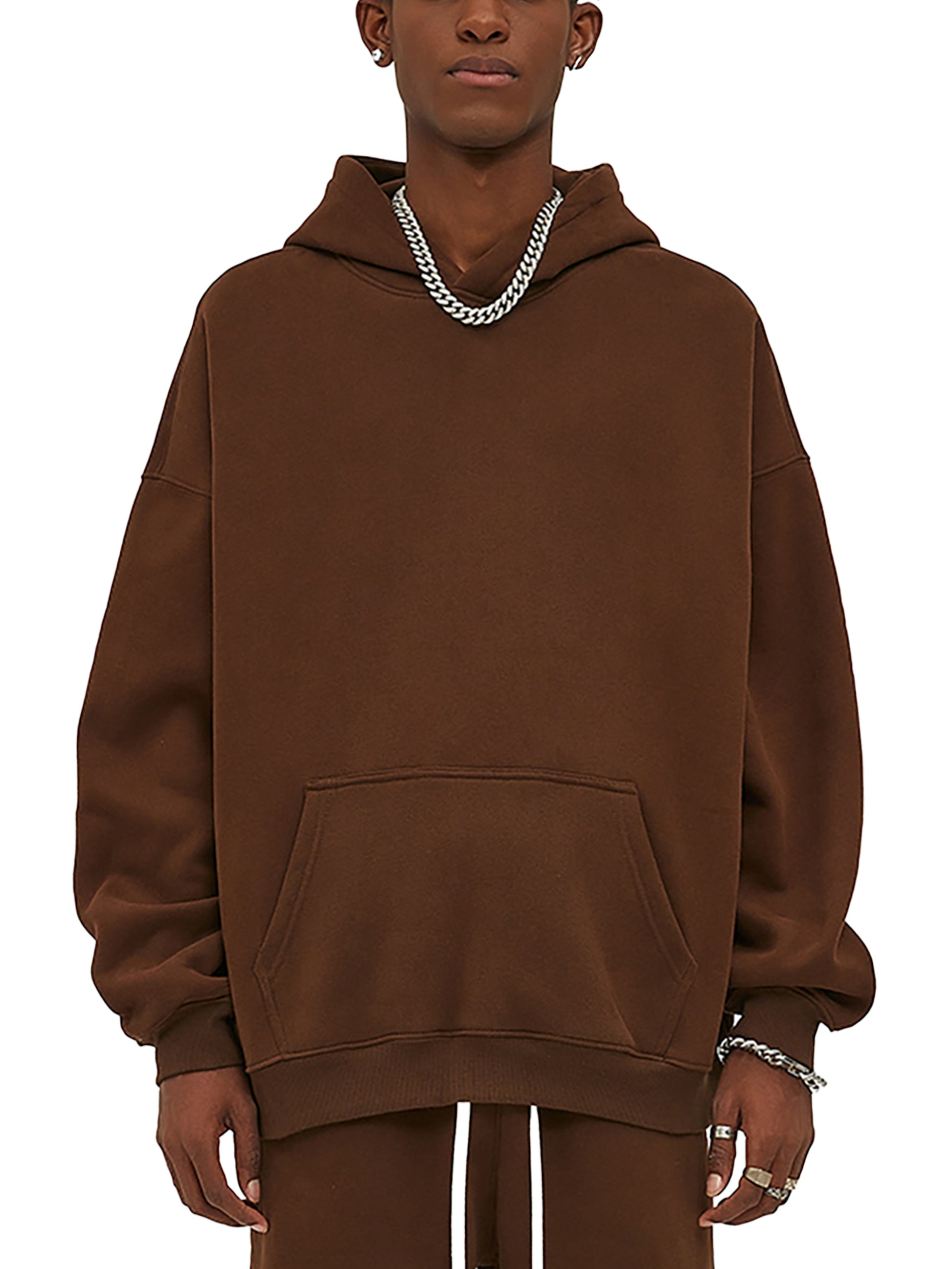 Focused Oversize Fleeced Hoodie