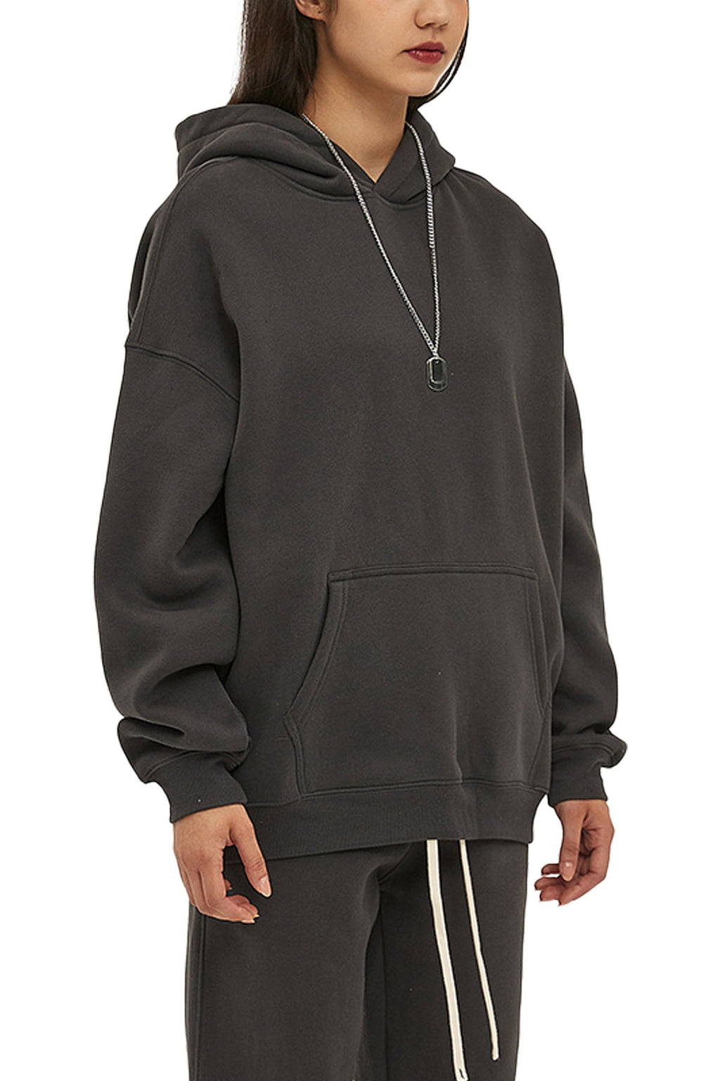 About Him Oversize Fleeced Hoodie