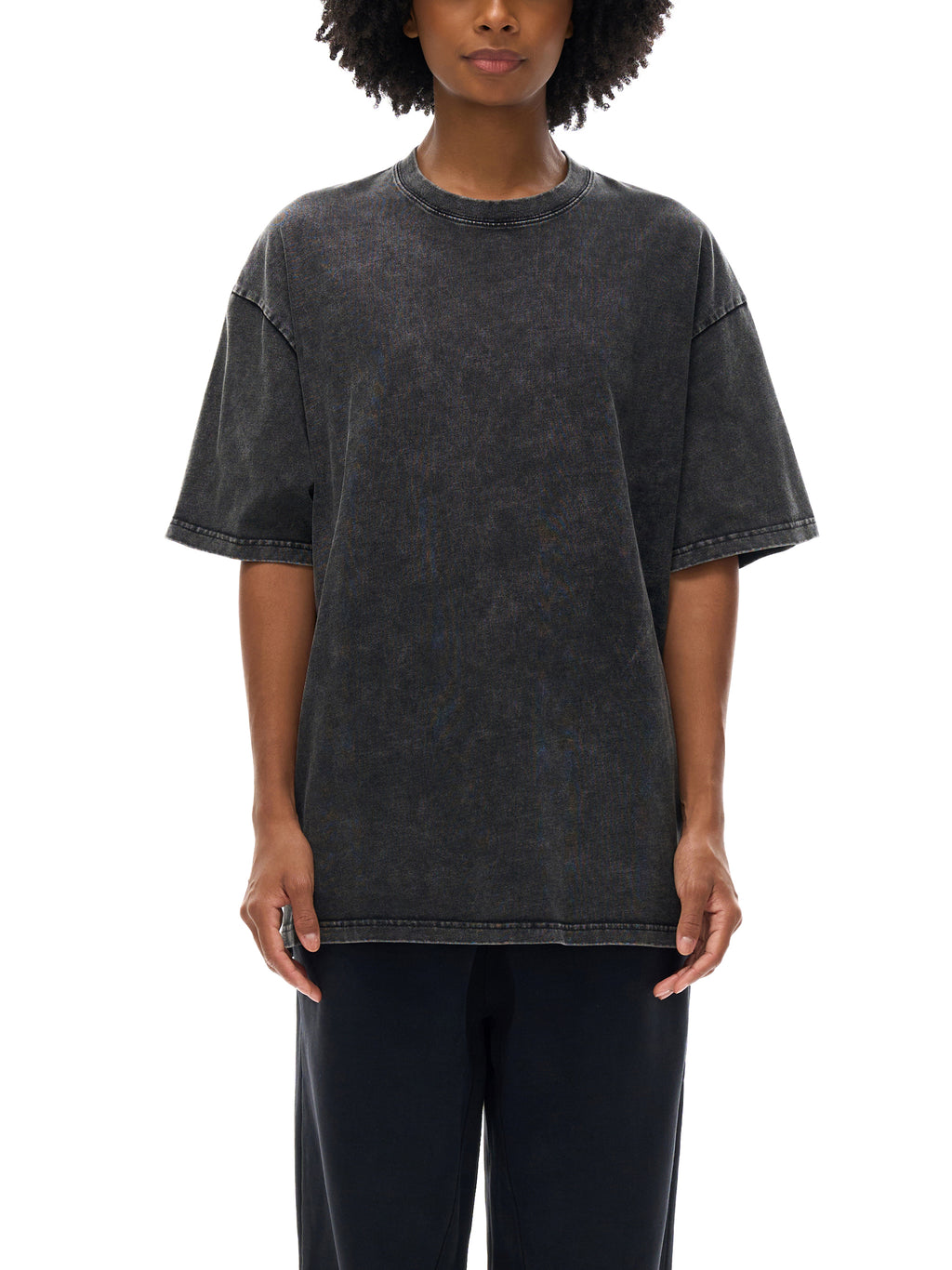 Logo Snow Washed Oversized Cotton T-Shirt