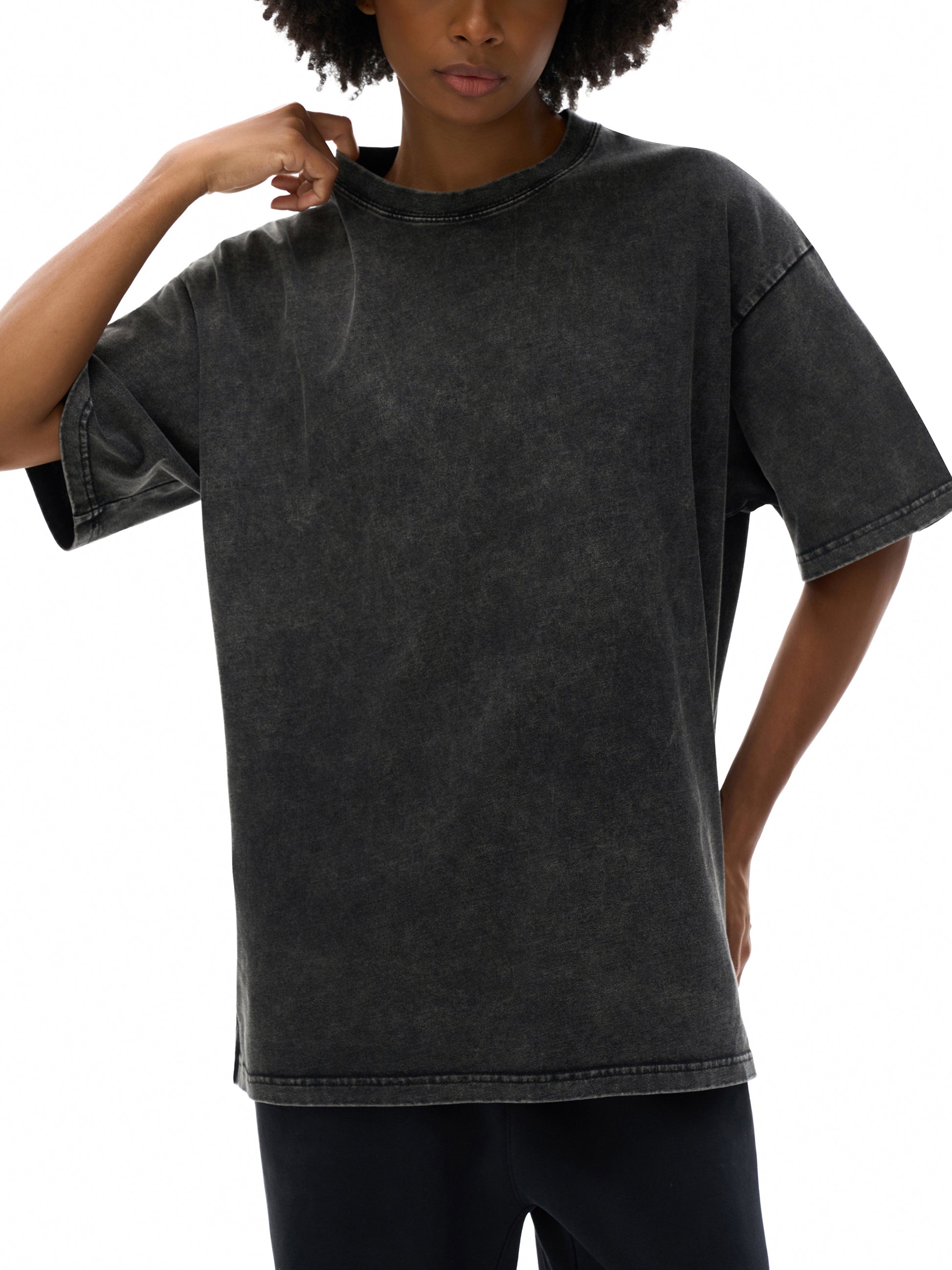Hidden Face Acid Wash Oversize T-Shirt - 250 GSM